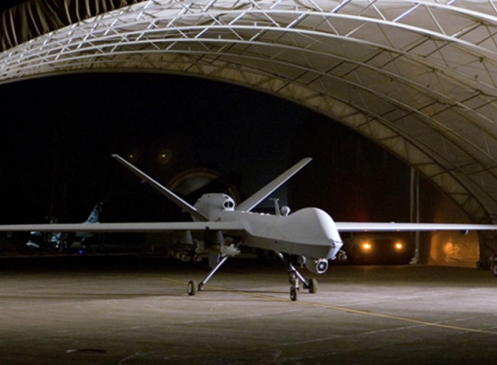 MQ-9 Reaper in aircraft hangar