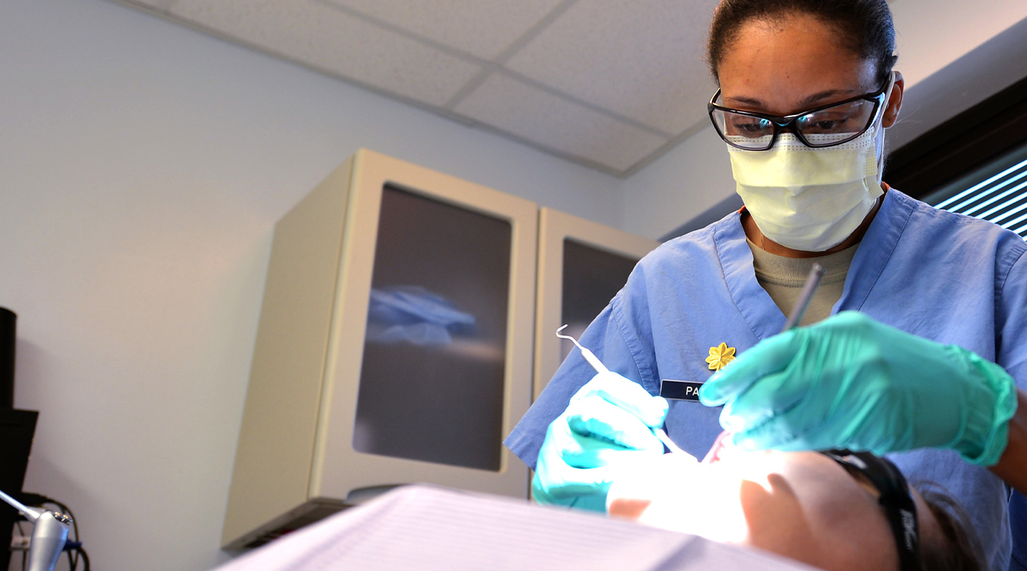 endodontist working on a patient