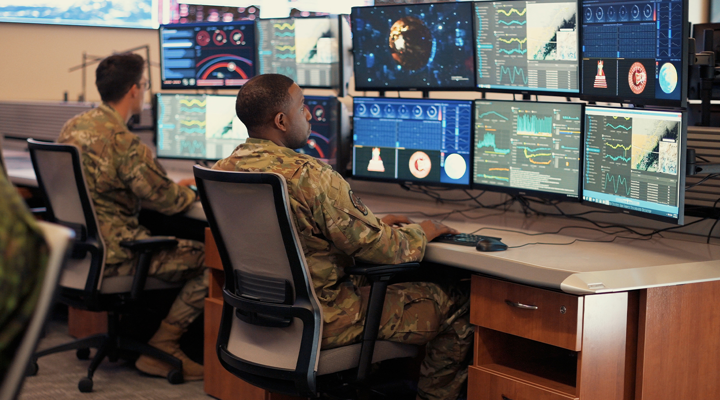 airmen viewing screens