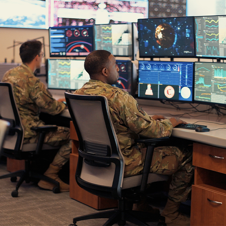 airmen viewing screens