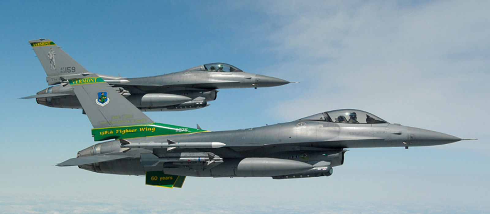 Air National Guard fighter jets flying over Vermont