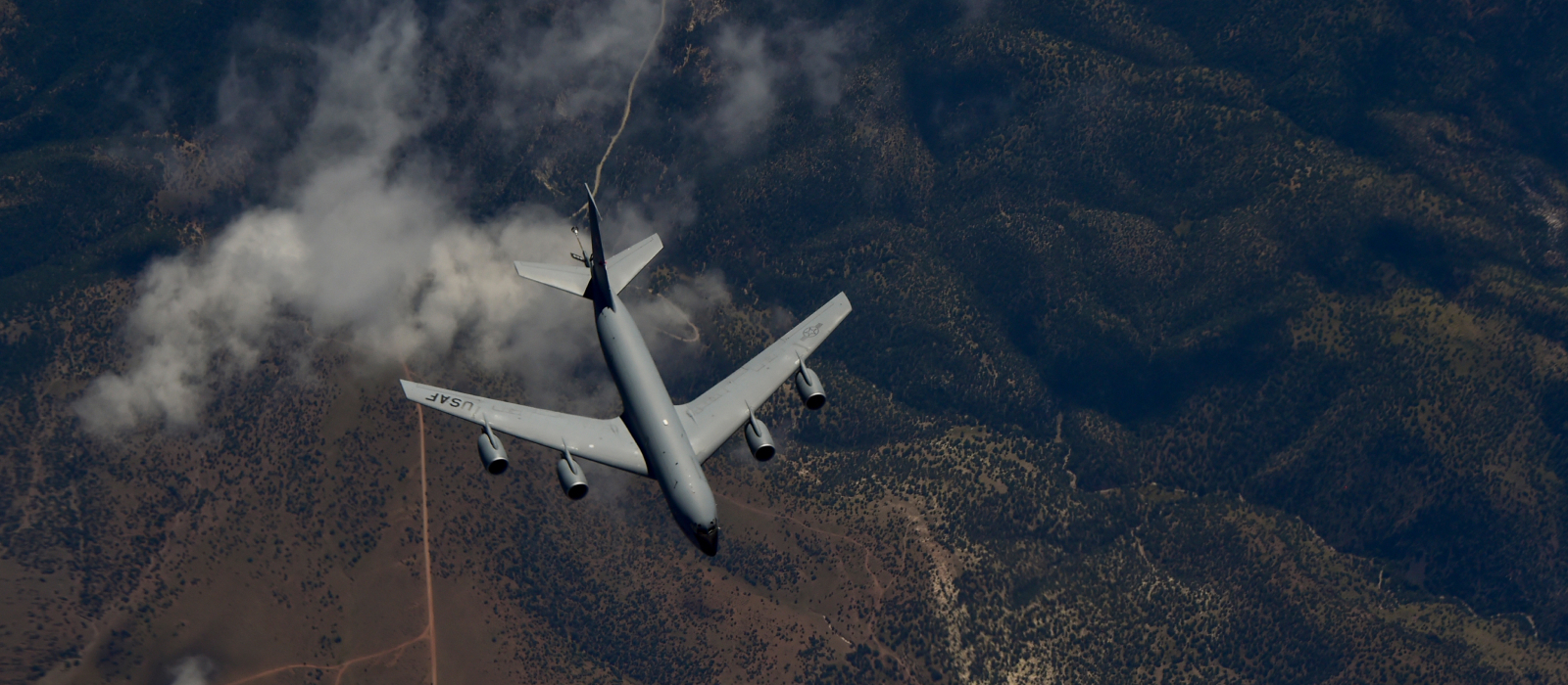 Air National Guard plane flying over Indiana