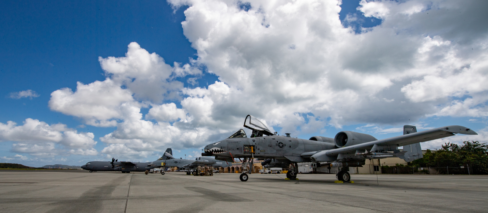 Air National Guard plane on Virgin Islands tarmac