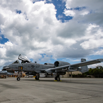 Air National Guard plane on Virgin Islands tarmac