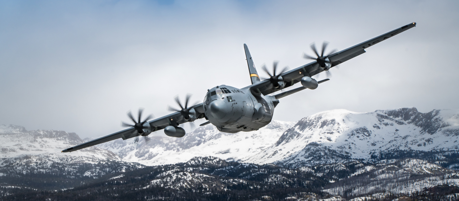 Air National Guard plane flying over Wyoming